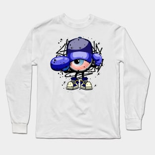 Boxing Monster Eye Blue Team Long Sleeve T-Shirt